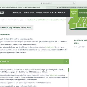 Garanti Bankası Kampanya Tutarsızlığı