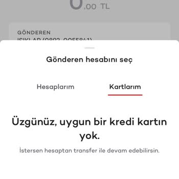 Akbank Kredi Kartı Yok Uyarısı