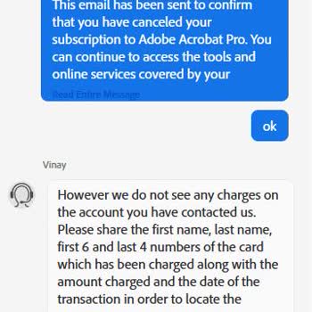 Adobe Abonelik Ve Deneme Sürümü İptal Sonrası İade