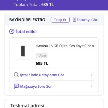 N11 Para İade Geri Dönmedi