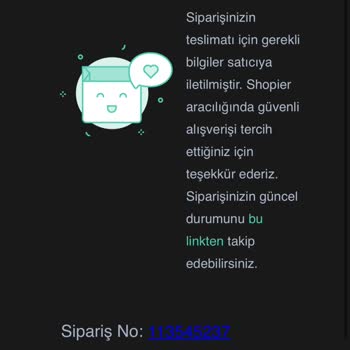 Shopier Shopıer 113545 237 Numaralı Sipariş Parası Geri İade Edilmedi