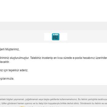 A101 Tescil Belgesinin Yanlış Gönderilmesi