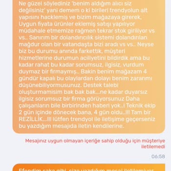 Trendyol Kadar İlgisiz, Sorumsuz, Bir Firma Görmedim.!
