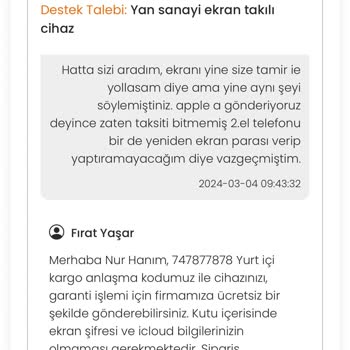 EasyCep Yan Sanayi Ekran Takılmış Cihazı Orijinal Parçalı Diye Satmışlar