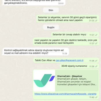 DharmaCaim Firma Ürünü Ve Parayı Göndermiyor!