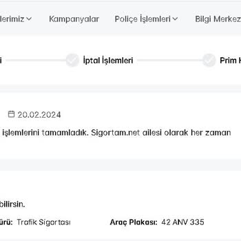Sigortam.netin Para İade Etmemesi
