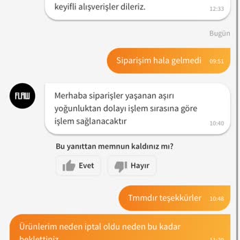 Trendyol Mağduriyeti Kendi Kendine İptal Etmesi Siparişi