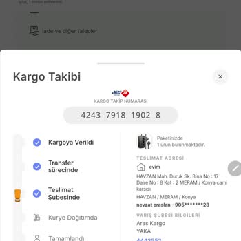 Aras Kargo 8 Gündür Paketi Teslim Etmiyor Şubesinde Bekletiyor.