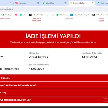 T. C. Ziraat Bankası AGT Kurye Markanıza Leke Sürüyor