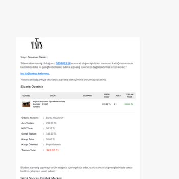 Tafs Geri Dönüş Yapılmıyor