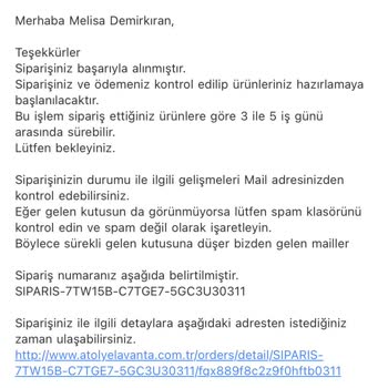 Atölye Lavanta'dan Ürün Aldım Fakat Ulaşamıyorum