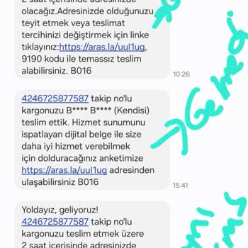 Aras Kargo Sorunu, Eve Gelmeden Teslim Edildi Diye SMS Gelmesi,