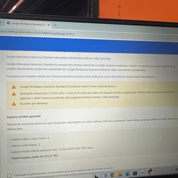 Google Workspace İptal Zorluğu Ve Kalan Ücretin Tamamını İstiyorlar