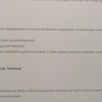 Evkur Uzayan Teslimat Süreci