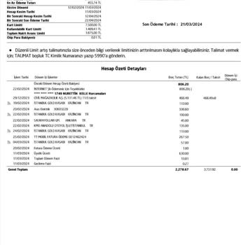 Akbank Haksız Kesinti Kredi Kartı Yıllık Kart Aidat Ücreti