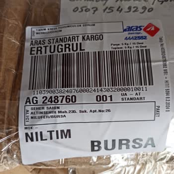 Aras Kargo Niltim Şubece Kaybedilen Kargo Hk.
