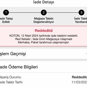 N11 Den Aldığım Koton Markalı Elbise İadem Onaylanmadı