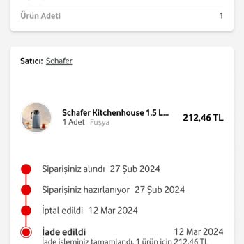Schafer 14 Gün Bekletip Siparişi İptal Etti