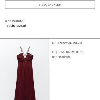 Zara'ya Kargo İle İadeye Gönderdiğim Ürünlerin İadesini Yapmıyor