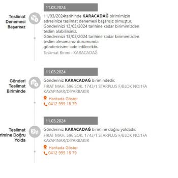 MNG Kargo Diyarbakır/Karacadağ Şubesi Teslim Edilmeyen Kargo