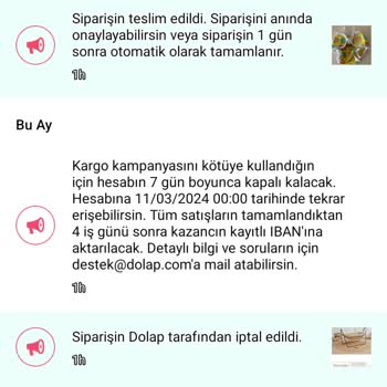 Dolap Uygulaması Hesap Kapalıyken Siparişimi Onayladı