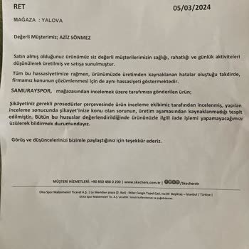 Skechers Firmasının Tüketiciye Gram Değer Vermemesi.