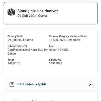Karaca Züccaciye Karaca İptal Ürüne Kargo Parası Alıyor