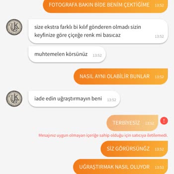 Trendyol'da Satıcı Saygısız Tavırları