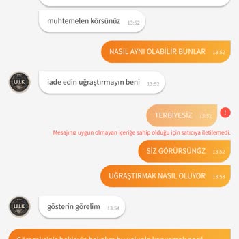 Trendyol'da Satıcı Saygısız Tavırları