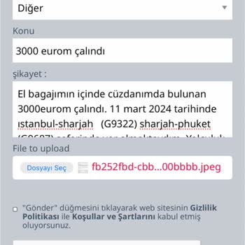 Air Arabia Param Çalındı Uçakta