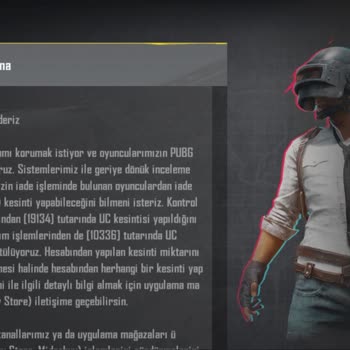 PUBG (Pubgmobile.com) Uc İade Cezası