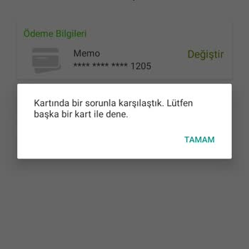 Martı Kartınızla İlgili Sorun Oluştu