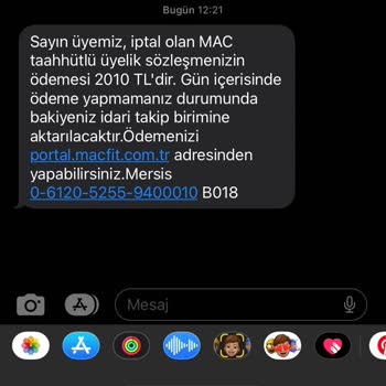 MACFit (İstanbul Avrupa) Macfit Talep Olmadan Üyelik İptali Ve Cayma Bedeli
