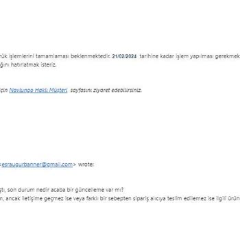 Navlungo, İmha Talebim Bulunmasına Rağmen İade Faturası Kesiyor!