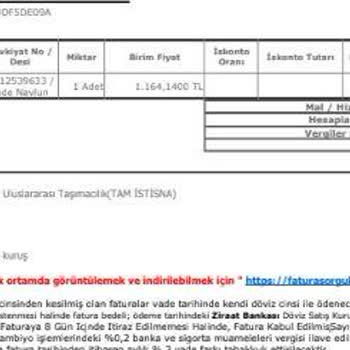 Navlungo, İmha Talebim Bulunmasına Rağmen İade Faturası Kesiyor!