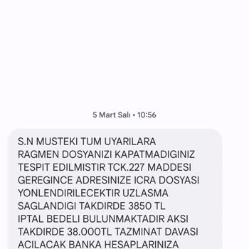 SOYDANSMNLIK (SMS) Bilinmeyen Mesaj Para İsteme