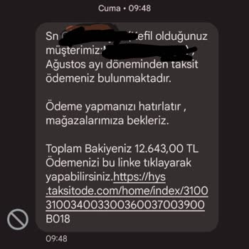 HYS Avm HYS Borç Olmamasına Rağmen Mesaj Atıyor Tehdit Ediyor