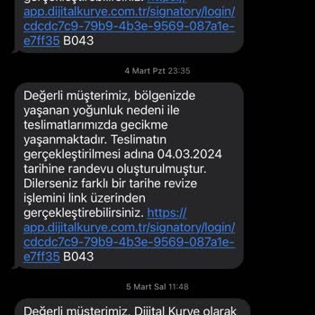 Dijitalkurye Hat Teslimatı Yapmıyor.