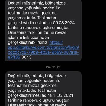 Dijitalkurye Hat Teslimatı Yapmıyor.