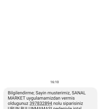 Migros Uygulamadan Satın Aldığım Ürünümü Bitti Diye Teslim Etmiyorlar.