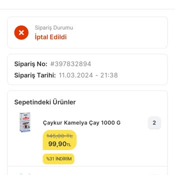 Migros Uygulamadan Satın Aldığım Ürünümü Bitti Diye Teslim Etmiyorlar.