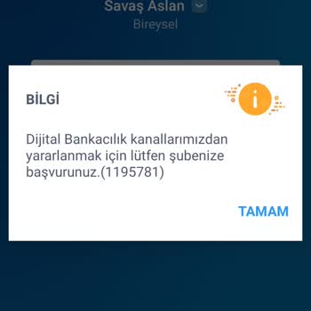 İş Bankası Anında Bankacılık Talimatınız Yok Hatası