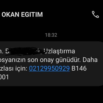 Okan Eğitim (SMS) Uzlaştırma Dosyası