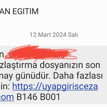 Okan Eğitim (SMS) Alakasız Mesaj