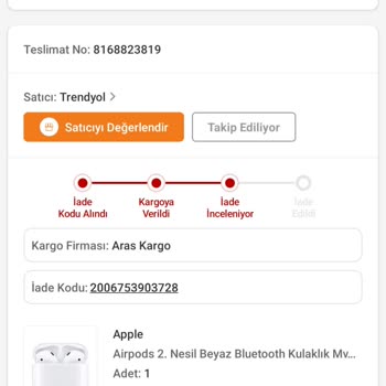 Trendyol Para İadesini Yapmadı