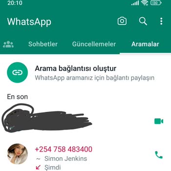 WhatsApp Yurt Dışından Arama Yapılması