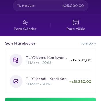Param Hesabım Eksi Bakiye Gösteriyor