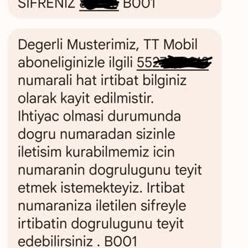 Telekom Mobil Hat Yanlış İrtibat Numarası Girişi