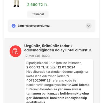 Hepsiburada.com - The Moose Bay Mağazası, Etik Olmayan Sipariş İptali