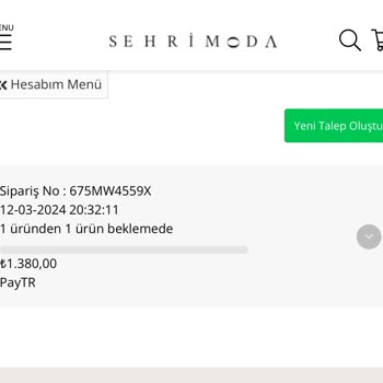 Şehri Moda Butik Şehrimoda Defolu Ürün Satıp İade Almıyor